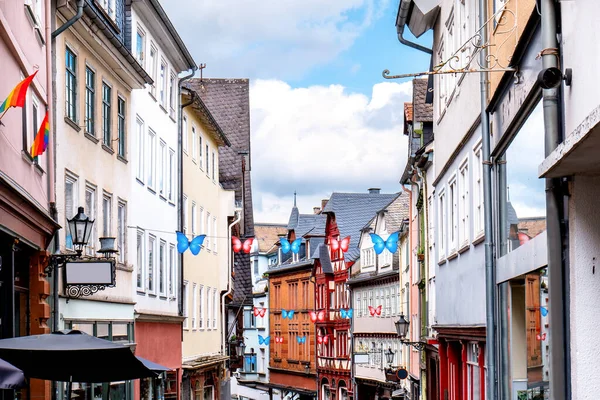 Marburg Der Lahn Festői Óvárosa Hesse Németország — Stock Fotó