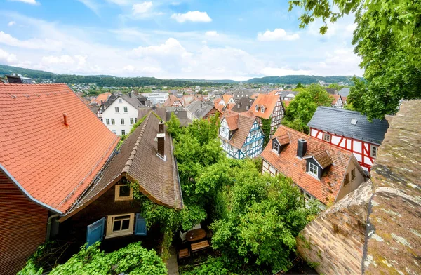 Vue Sur Les Toits Ville Marburg Der Lahn Hesse Allemagne — Photo