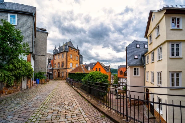 Schilderachtige Oude Binnenstad Van Marburg Der Lahn Hessen Duitsland — Stockfoto