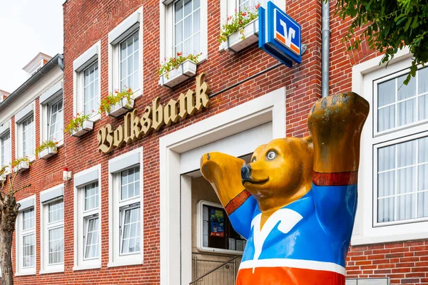 Esens Almanya 2023 Volksbank Planda Logo Harf Buddy Bear Esens — Stok fotoğraf