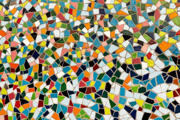 Flerfärgade Mosaikplattor Vägg — Stockfoto