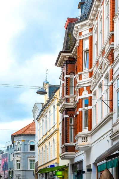 Gyönyörű Homlokzatok Oldenburg Óvárosában Németországban — Stock Fotó