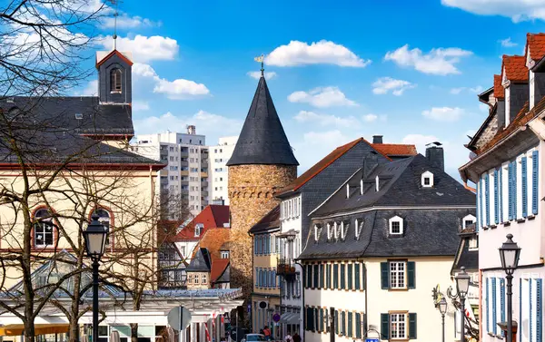 Rathausturm, Taunus, Hesse, Almanya ile Bad Homburg 'un aşağısında