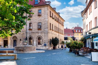 Almanya 'nın Thüringen kentindeki Belediyenin manzaralı İdealist kenti Bad Langensalza