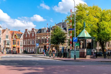 Hollanda 'nın Groningen kentindeki geleneksel evler