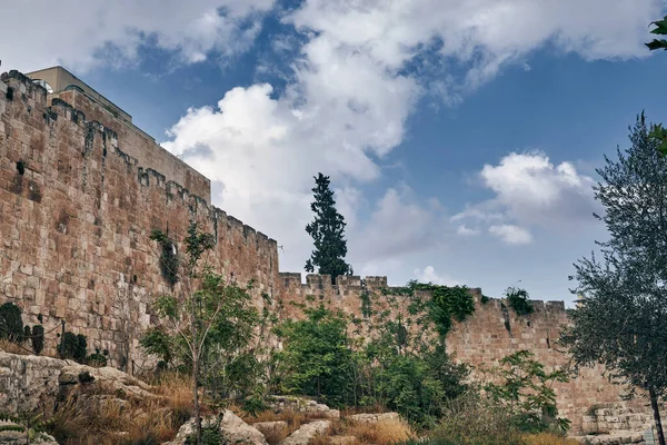 Majestátní Zdi Starého Jeruzaléma Historické Památky — Stock fotografie