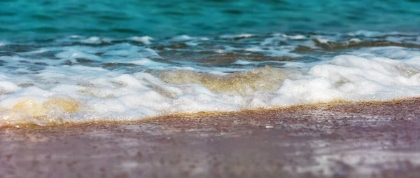 Wspaniałe Wakacje Wybrzeżu Morza Śródziemnego Izraelu Ciepła Lazurowa Woda Morska — Zdjęcie stockowe
