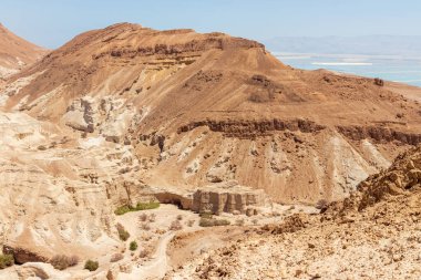 Yahudi çölünün inanılmaz güzelliği, İsrail 'in güneyinde bir yolculuk, manzara fotoğrafçılığı.