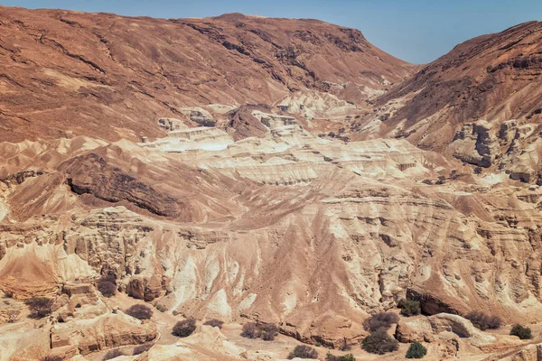 사막의 놀라운 아름다움 이스라엘의 남쪽을 통과하는 — 스톡 사진