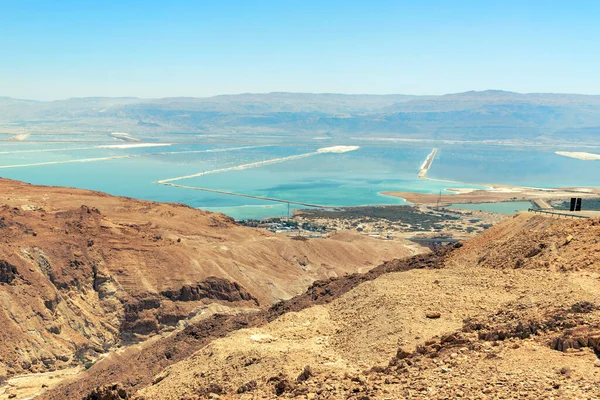 Dead Sea Top View Mountain — Stock Photo, Image