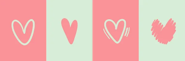Концепт Плакат День Святого Валентина Векторні Ілюстрації Вітальних Банерів Або — стоковий вектор