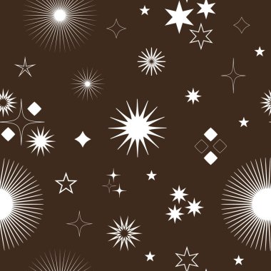 Yıldızların kusursuz deseni, gök vektör arkaplanı