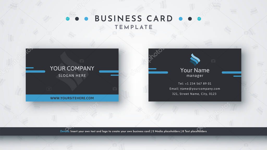 Company Business Card Template. Professional Design For Your Company. Visual brand identification. Vector eps 10