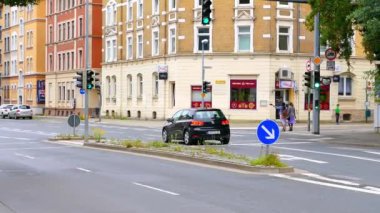 Brauschweig, Almanya, Avrupa - 15 Ağustos 2024: Şehirde sokak 