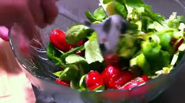 Yakın plan - lezzetli taze yiyecek manzarası