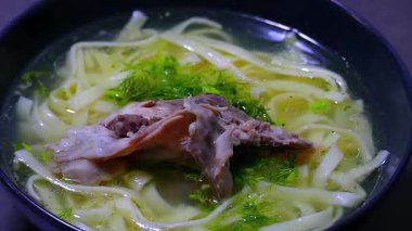 Lezzetli Asya mutfağının yakın görüntüsü