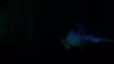 Abstract green smoke background. Smoke texture. Vapor cloud.