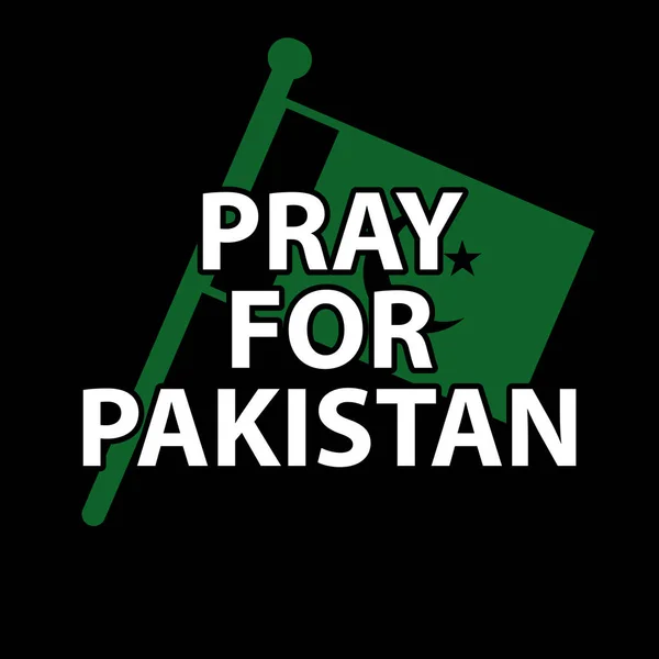 Illustration of Pakistan flag with text Pray for Pakistan. The flooding across Pakistan..