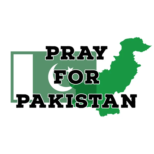パキスタンの旗のイラストとテキストパキスタンのために祈る パキスタン全土での洪水 — ストック写真