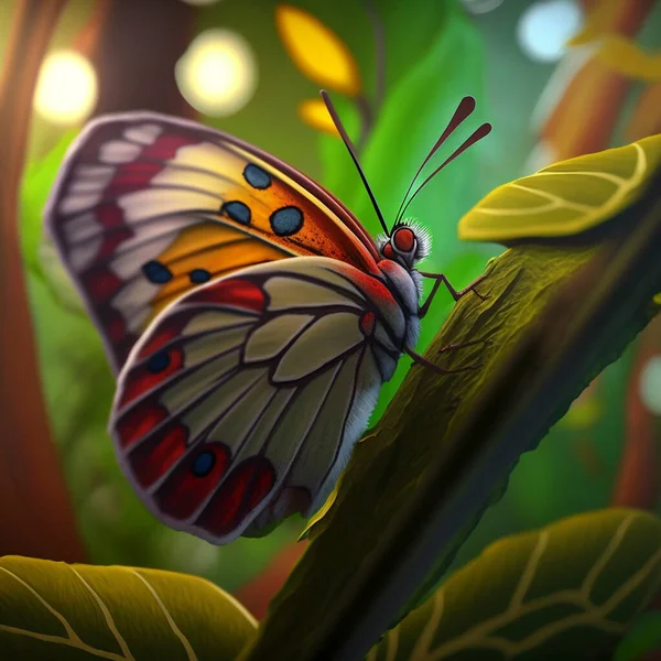 Butterfly 3d cartoon fantasy background,detail image full hd