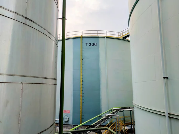 Vista Desde Parte Superior Del Tanque Almacenamiento Para Aceite Cocina — Foto de Stock