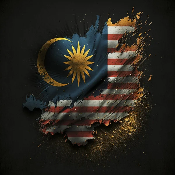 Illustration Einer Animation Malaysia Flagge Hohe Qualität — Stockfoto