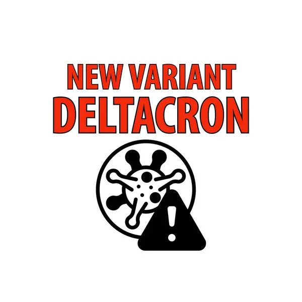 stock image Illustration of new DELTACRON virus combined between Delta virus and Omicron.