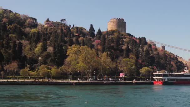 Istanbul Turkey 2023Sea Marmara European Side Asian Side Scene Overlooks — Stock Video