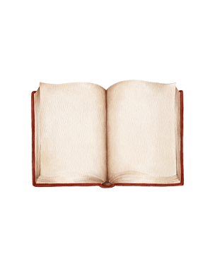 Boş sayfaları olan açık bir kitabın suluboya çizimi. Eğitim tasarımları, okuma ve edebiyat temaları, antika kırtasiye, koleksiyon defteri, dijital planlamacılar veya kitap aşığı projeleri için mükemmel.
