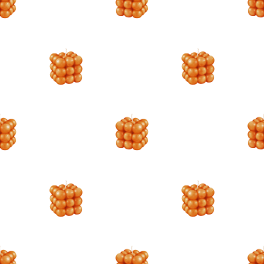 Turuncu baloncuk mumu ile kusursuz desen. Modern minimalist stil, ambalaj, tekstil, albüm kağıdı, duvar kağıdı ve şenlikli dekor için mükemmel..