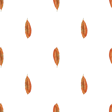 Autumn seamless pattern with watercolor orange-brown leaves. Minimalistic and stylish design, for textiles, packaging, stationery and cozy seasonal decor.