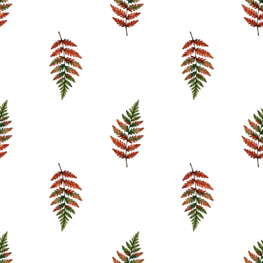 Watercolor seamless pattern with autumn branches. . Perfect for textiles, packaging, stationery, scrapbooking, wallpapers, and digital backgrounds.