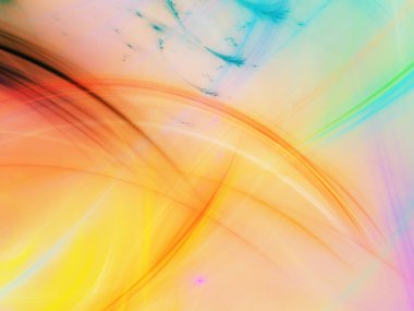 sarı soyut fraktal arkaplan 3d oluşturma