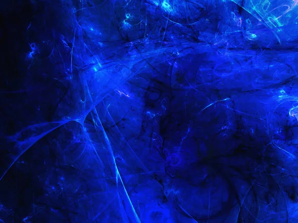 Blauwe Abstracte Fractal Achtergrond Rendering — Stockfoto