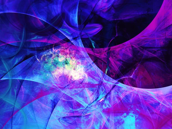 Синій Фіолетовий Абстрактний Фрактальний Фон Візуалізація — стокове фото