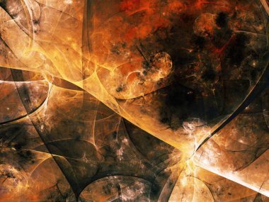 soyut kaotik fraktal arkaplan 3B oluşturma