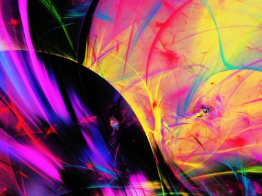 soyut kaotik fraktal arkaplan 3B oluşturma