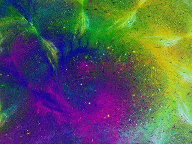 purple and green abstract fractal background 3d rendering