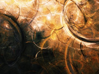 kahverengi soyut fraktal arkaplan 3d oluşturma