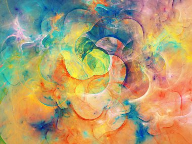 soyut kaotik fraktal arkaplan 3B oluşturma