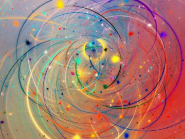 soyut kaotik fraktal arkaplan 3B oluşturma