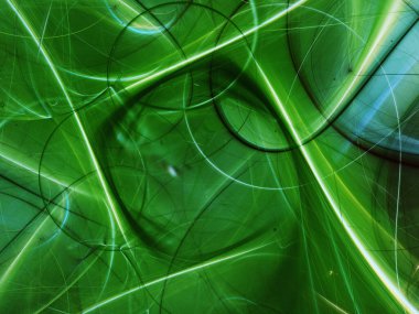 yeşil Soyut Fraktal arka plan 3d render