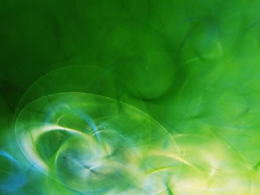 yeşil Soyut Fraktal arka plan 3d render