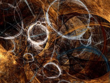 kahverengi soyut fraktal arkaplan 3d oluşturma