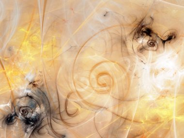 kahverengi soyut fraktal arkaplan 3d oluşturma