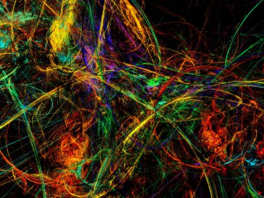 gökkuşağı soyut fraktal arkaplan 3d oluşturma