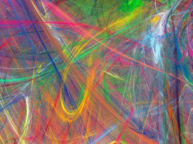 gökkuşağı soyut fraktal arkaplan 3d oluşturma