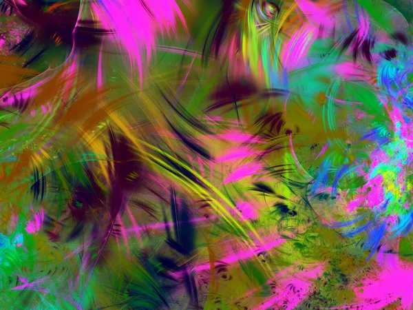 Purple Green Abstract Fractal Background Rendering — Φωτογραφία Αρχείου