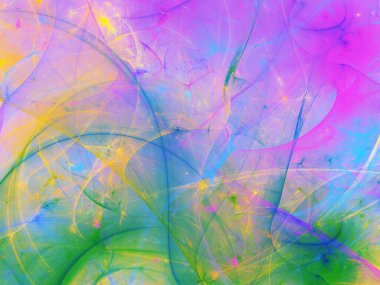 purple and green abstract fractal background 3d rendering