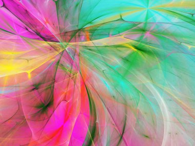 purple and green abstract fractal background 3d rendering